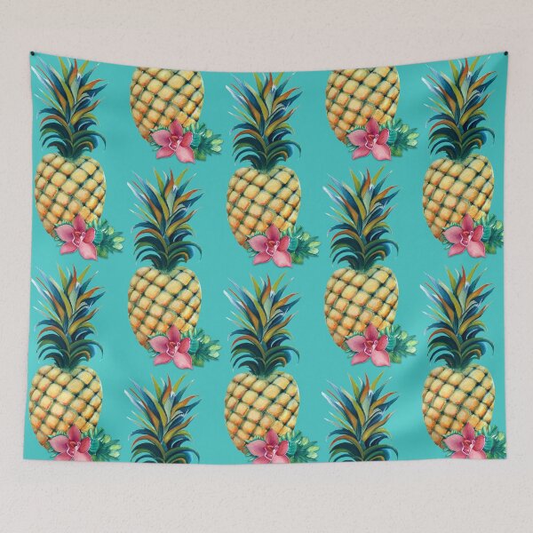 Item preview, Pineapple and Orchid watercolor designed and sold by Linda Sholberg.
