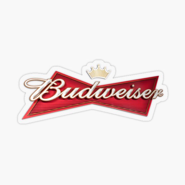 Budweiser Transparent Stickers | Redbubble