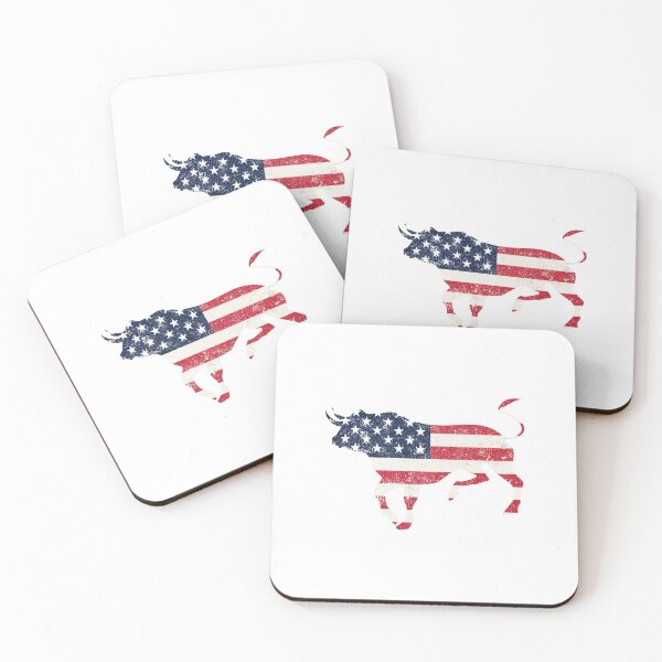 Item preview, bull vintage american flag  designed and sold by Babmk.