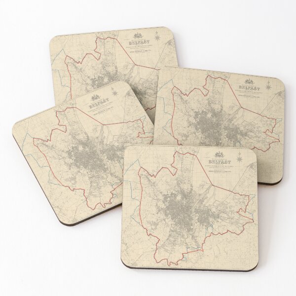 Item preview, Vintage Map of Belfast Ireland (1913) designed and sold by BravuraMedia.