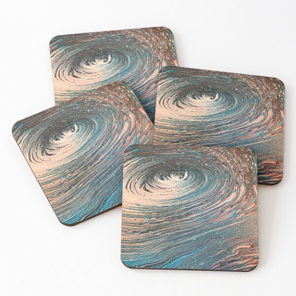 Item preview, Copper Waves Acrylic Pour Painting  designed and sold by Ashley Branstetter.