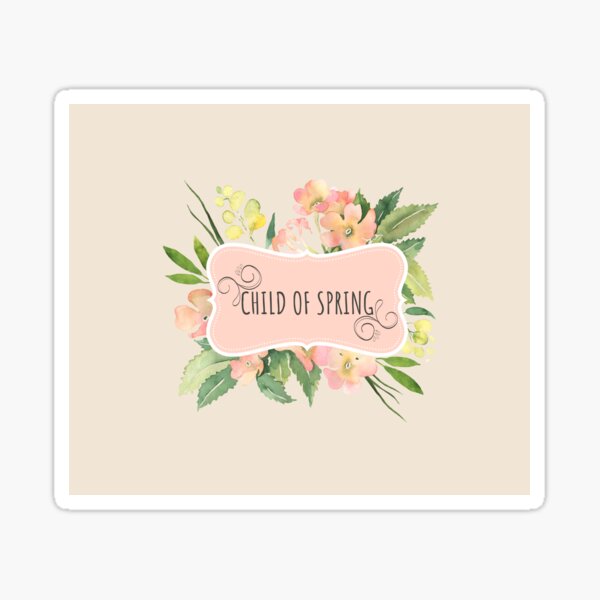 Child of Spring Sticker