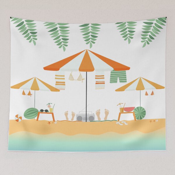 Item preview, Beach summer illustration designed and sold by kallyfactory.
