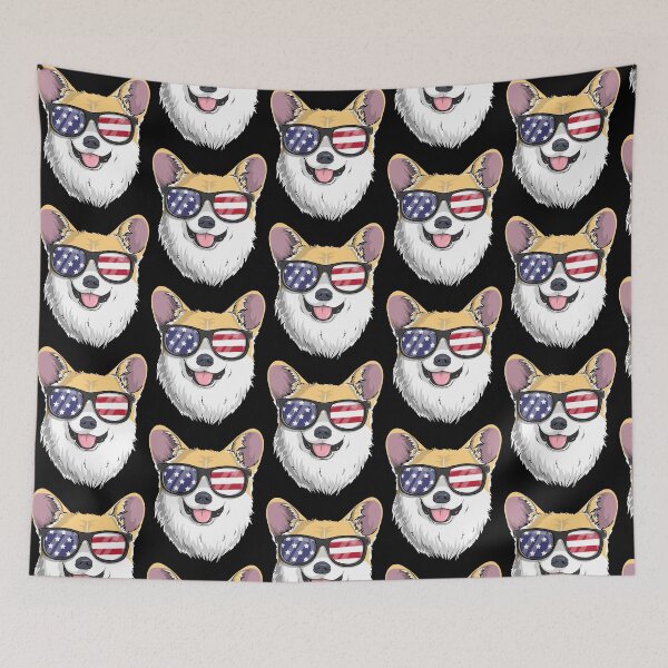 Item preview, Patriotic Corgi Dog Merica American Flag designed and sold by fatamyfan1.