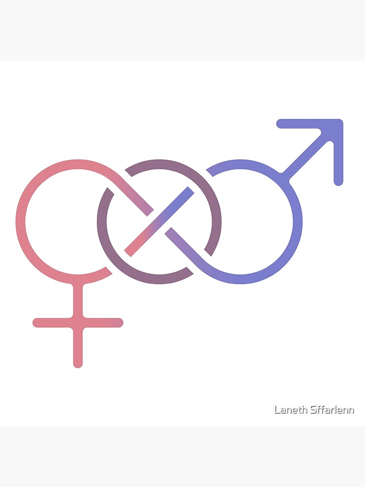 "Gender Neutrality Symbol White Outline" Art Print for Sale by
