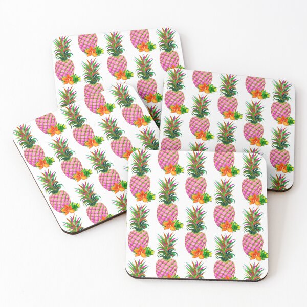 Item preview, Pink Pineapple and Orchid watercolor designed and sold by Linda Sholberg.