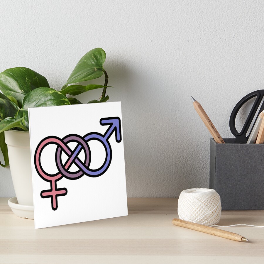 "Gender Neutrality Symbol Black Outline" Art Board Print by