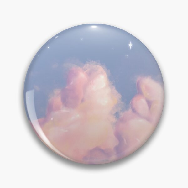 Item preview, soft aesthetic pink / orange clouds digital painting design. designed and sold by Jenny Romeril.