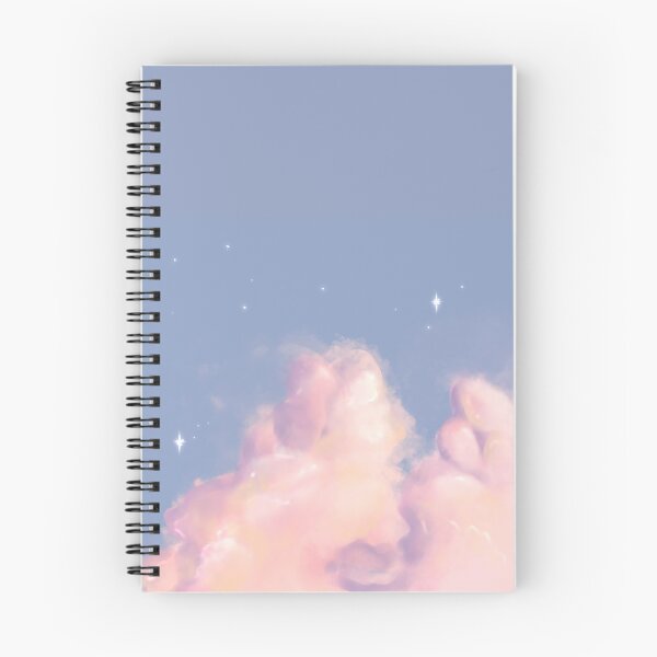 Item preview, soft aesthetic pink / orange clouds digital painting design. designed and sold by Jenny Romeril.