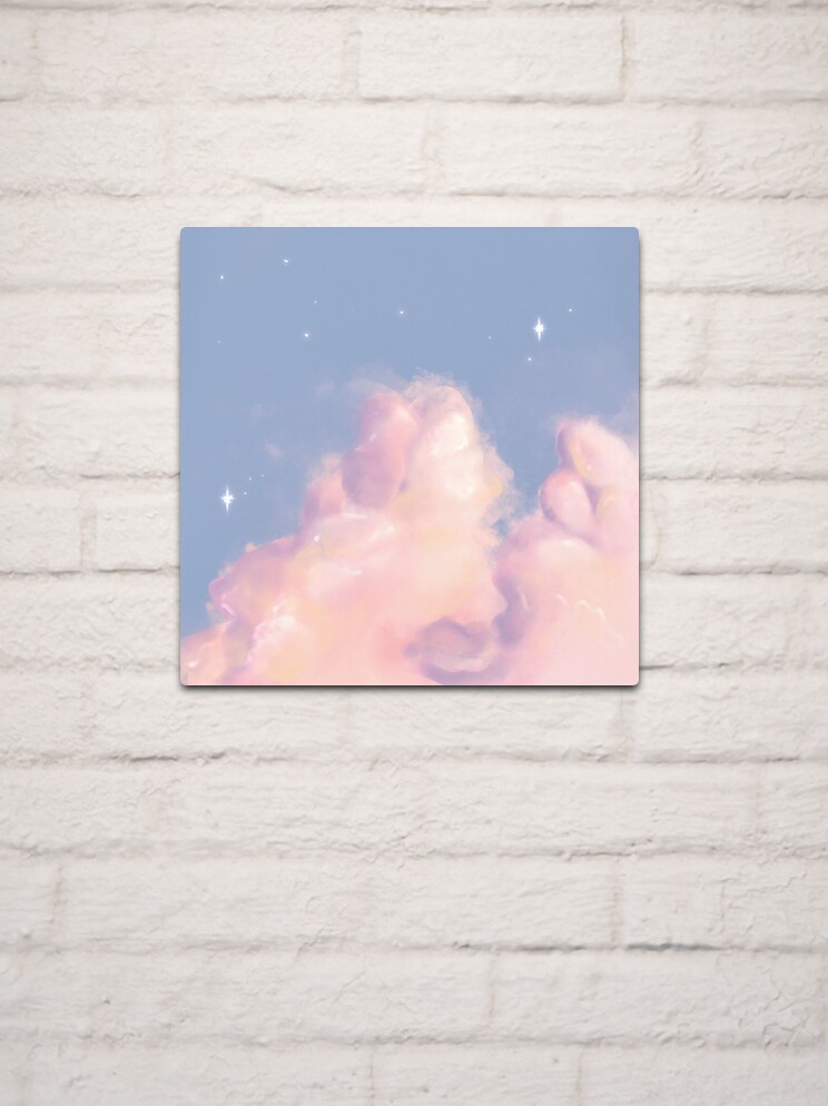 soft aesthetic pink / orange clouds digital painting design. Poster for  Sale by Jenny Romeril