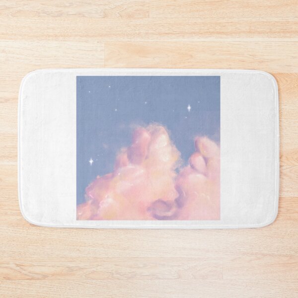 Item preview, soft aesthetic pink / orange clouds digital painting design. designed and sold by Jenny Romeril.