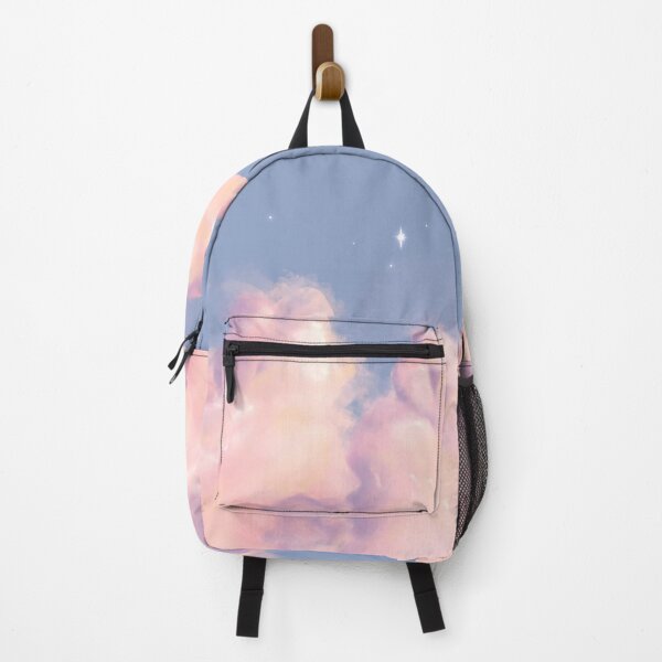 Item preview, soft aesthetic pink / orange clouds digital painting design. designed and sold by Jenny Romeril.