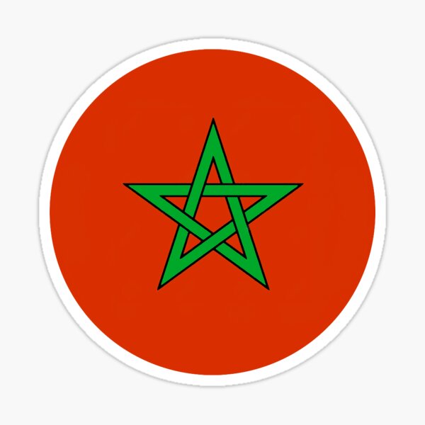 Autocollant Drapeau Maroc - ref.d9377