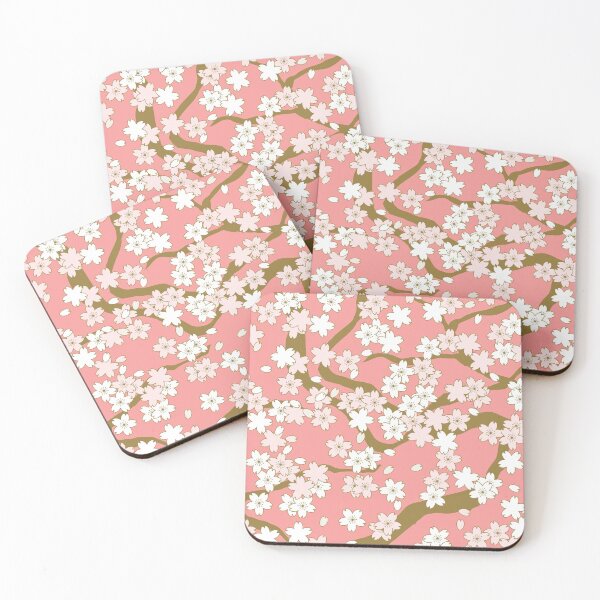 Item preview, Pastel Pink Background with White Petals Floral Background designed and sold by ItsNikkiArts.