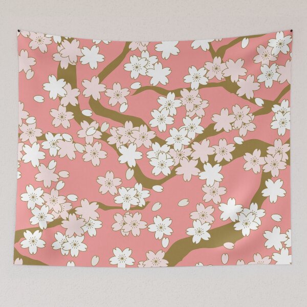 Item preview, Pastel Pink Background with White Petals Floral Background designed and sold by ItsNikkiArts.