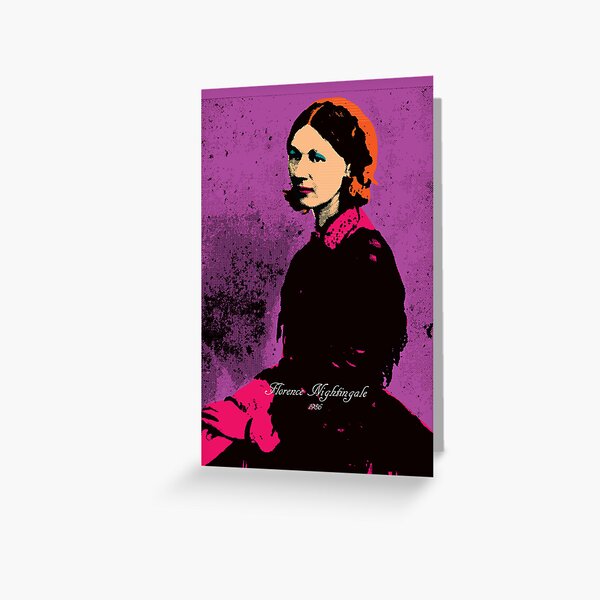 Florence Nightingale with Andy Warhol Pop Art Style Greeting Card