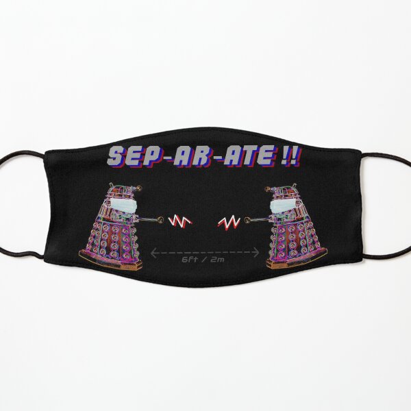 Daleks Separate COVID Coronavirus Design Kids Mask
