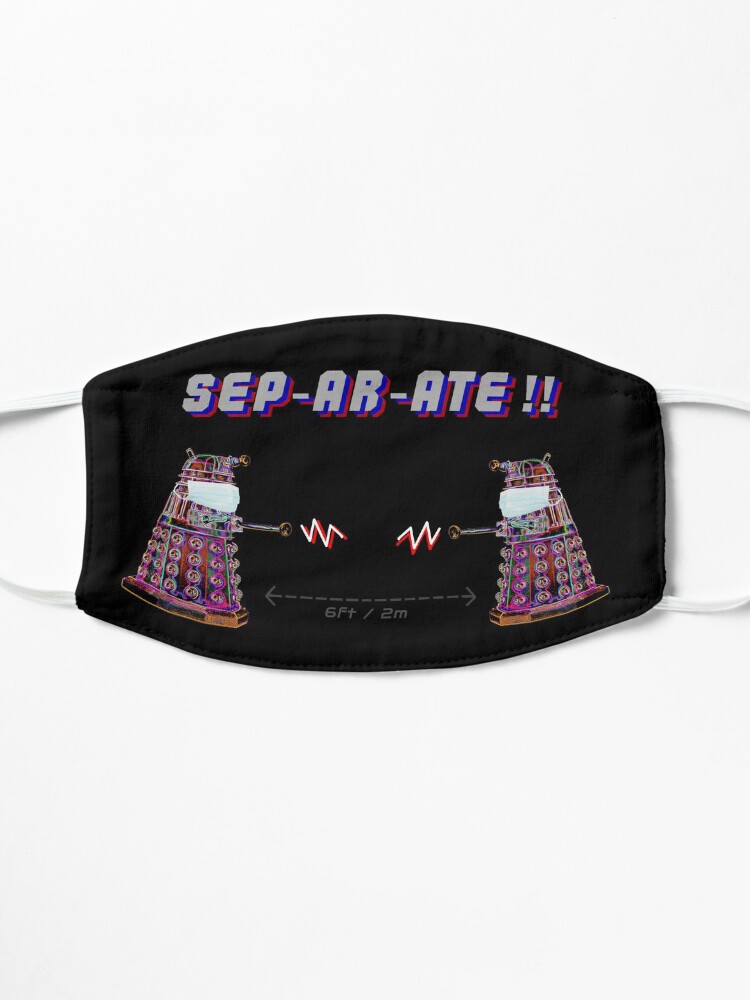 Alternate view of Daleks Separate COVID Coronavirus Design Mask