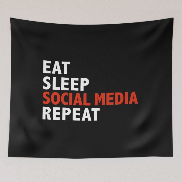 Item preview, Eat Sleep Social Media Repeat Influencer Blogger designed and sold by losttribe.