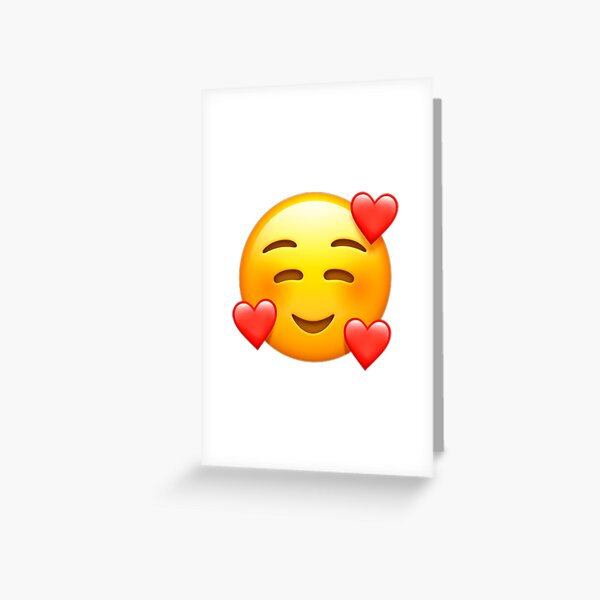 Smiling Face with Hearts Emoji Greeting Card