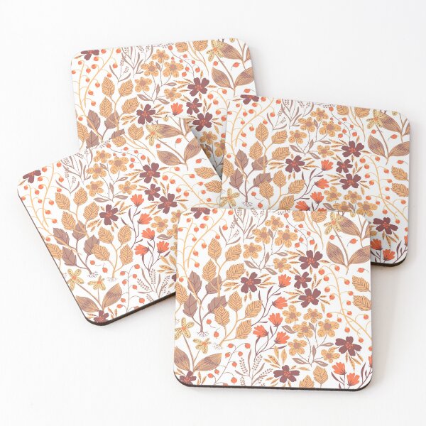 Item preview, Autumn Floral Background Patterns designed and sold by ItsNikkiArts.