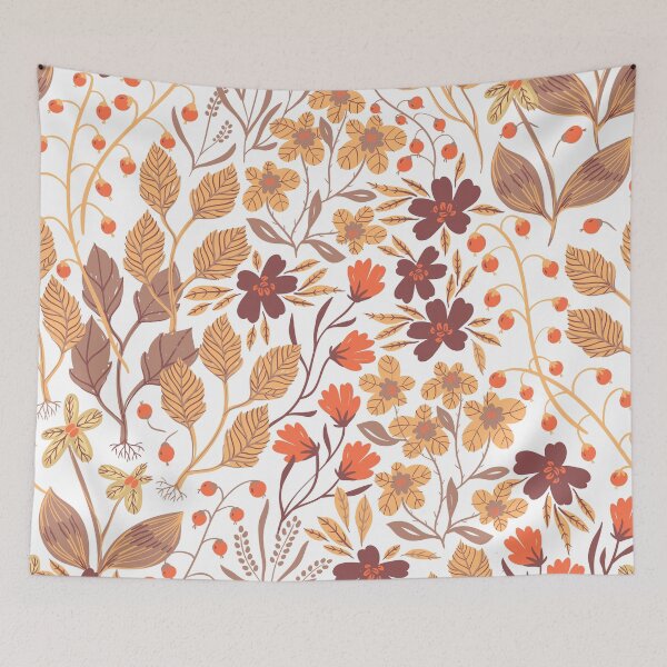 Item preview, Autumn Floral Background Patterns designed and sold by ItsNikkiArts.