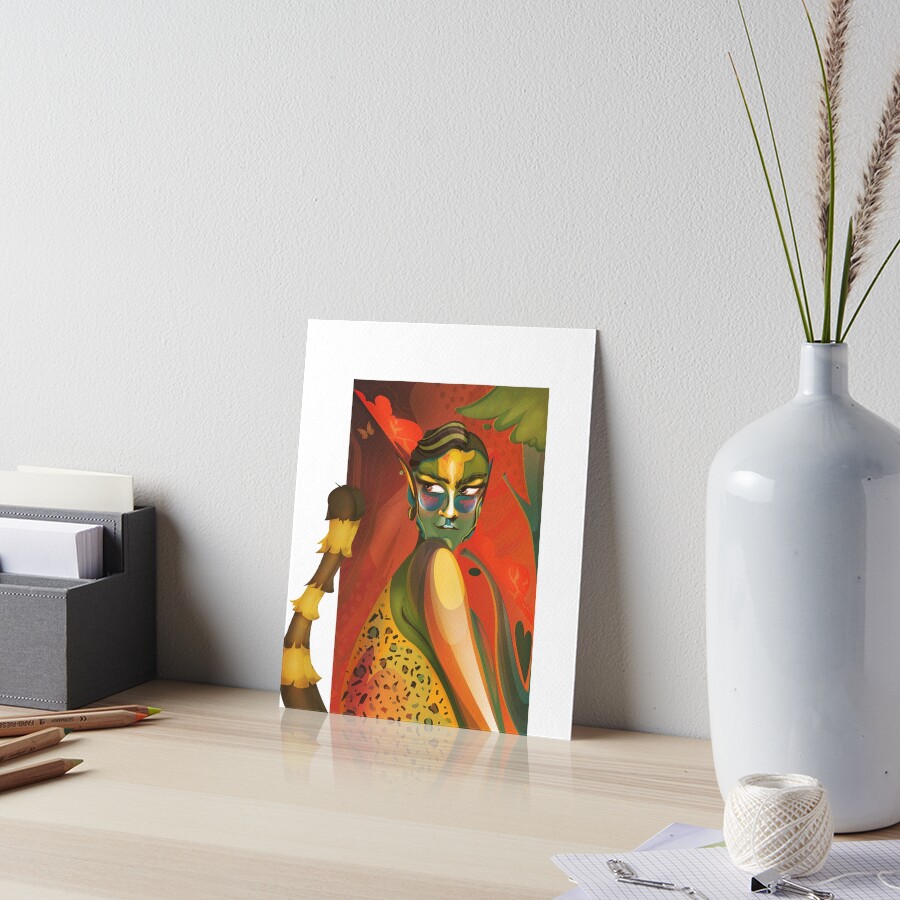 Genet Girl Art Board Print