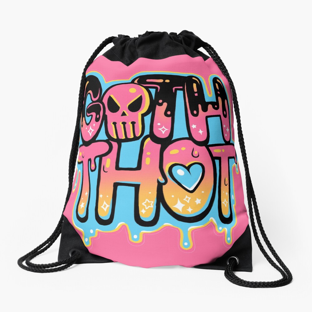 "Goth Thot" Drawstring Bag for Sale by ElianaAriel Redbubble