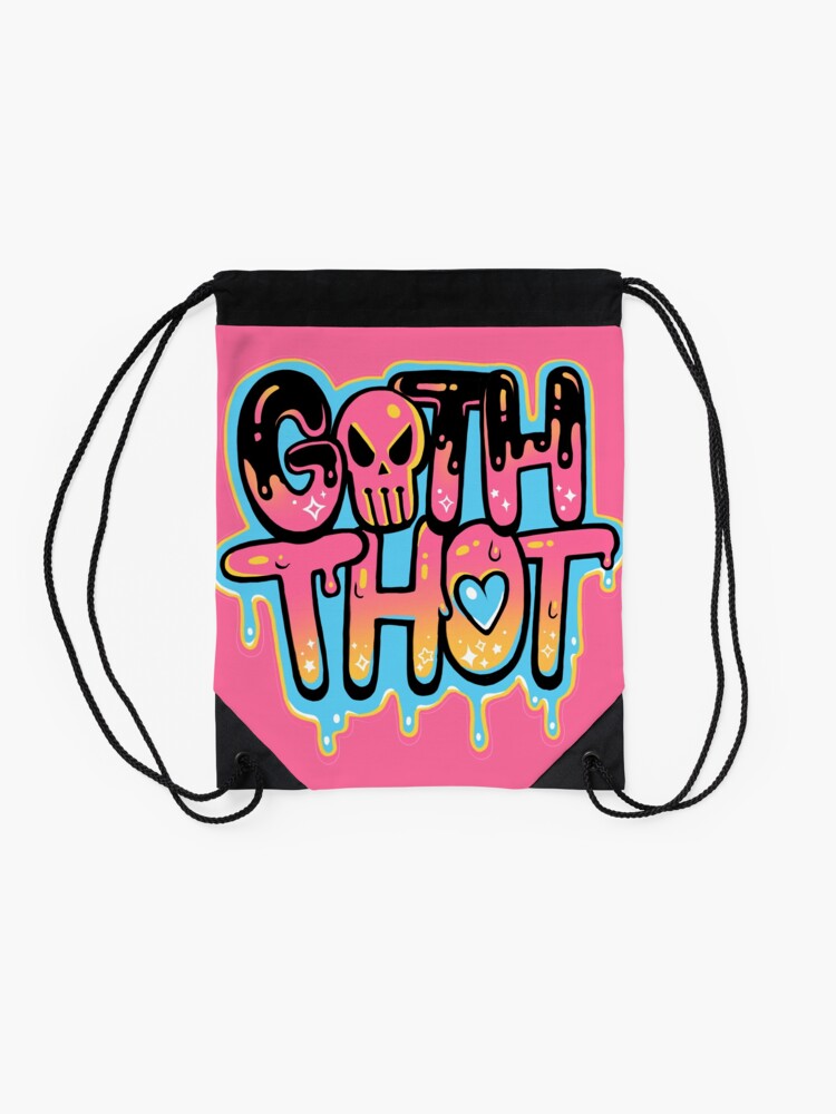"Goth Thot" Drawstring Bag for Sale by ElianaAriel Redbubble