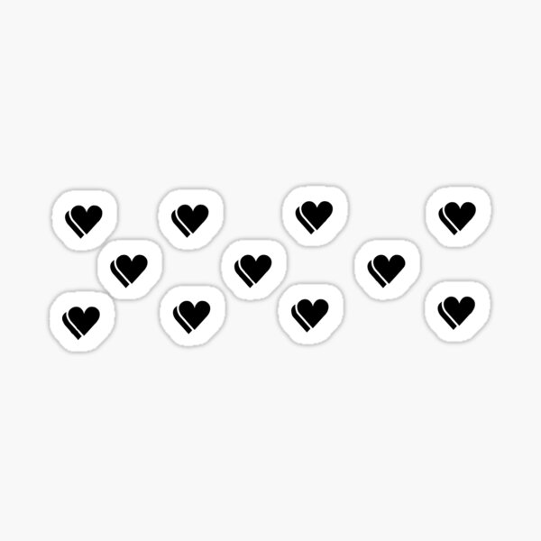 &ldquo;black hearts sticker&rdquo; Sticker for Sale by marniestickers | Redbubble