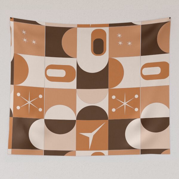 Item preview, Retro geometrical pattern brown and beige designed and sold by Argyburgy.