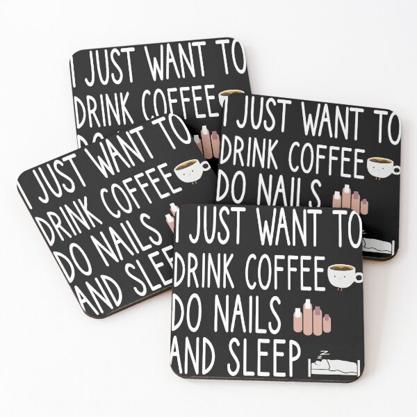 Item preview, i just want to drink coffee do nails and sleep, Nail , Nail Tech Gift, Manicurist / Manicurist Gift / Gift for Manicurist / funny Manicurist  / Manicurists heart style designed and sold by Chamssou.