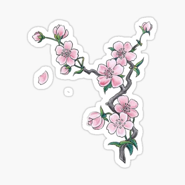 cherry blossom flower branch Sticker