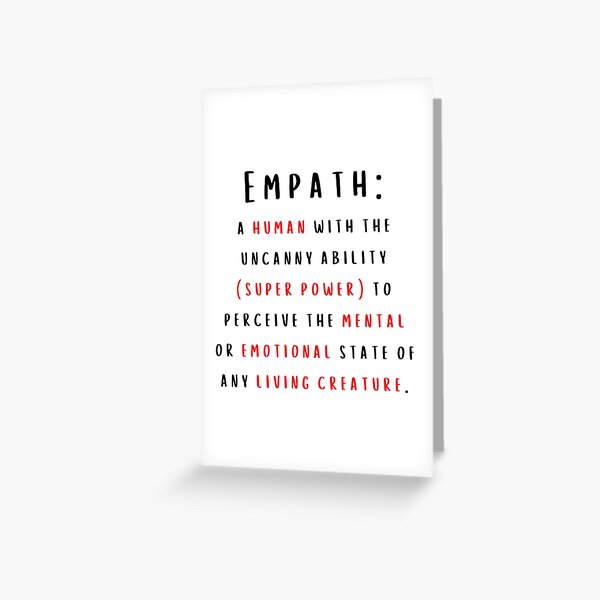 Empath Definition Greeting Card