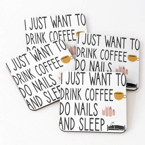Item preview, i just want to drink coffee do nails and sleep, Nail , Nail Tech Gift, Manicurist / Manicurist Gift / Gift for Manicurist / funny Manicurist  / Manicurists heart style designed and sold by Chamssou.