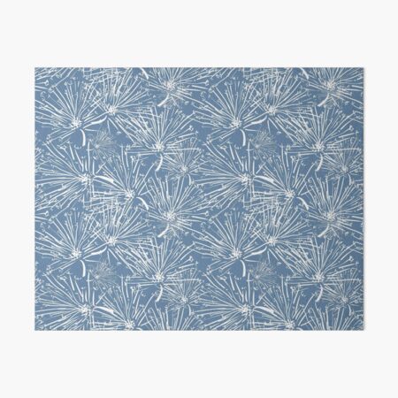 White Dandelion on Blue Art Board Print