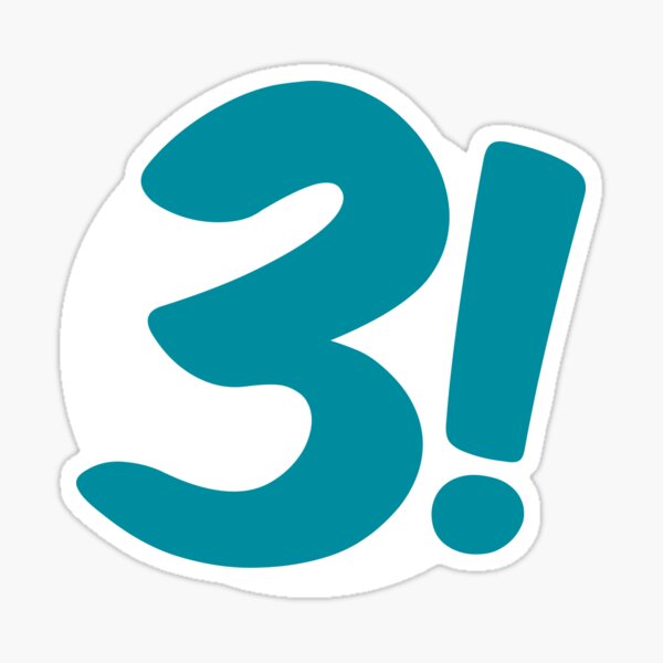 Happy BirthTees!: Numbos 3 Blue Sticker