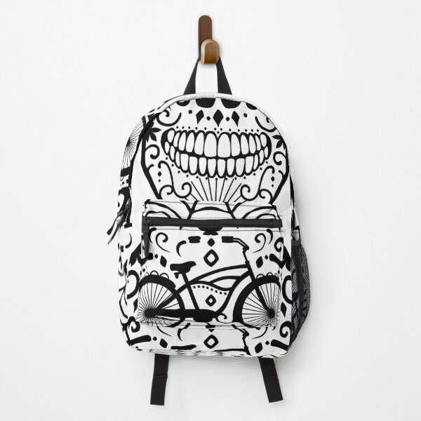 Item preview, Vintage Mexican Skull with Bicycle - black and white designed and sold by XOOXOO.