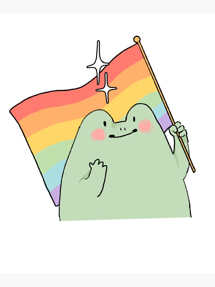 Gay Pride Frog by peachy-doodle