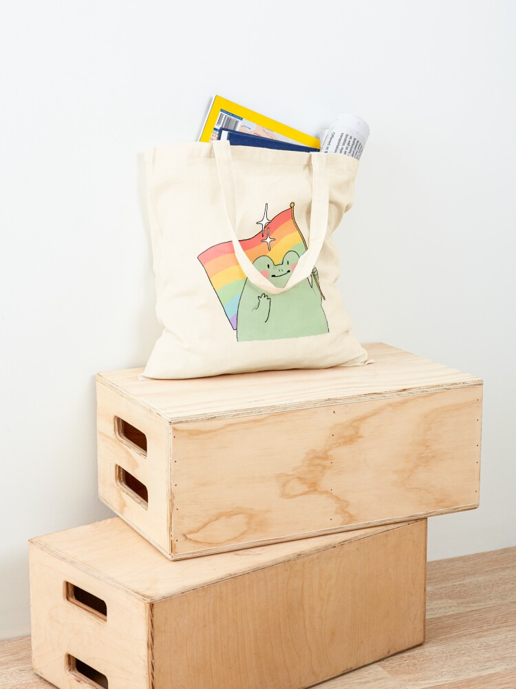 Alternate view of Gay Pride Frog Tote Bag