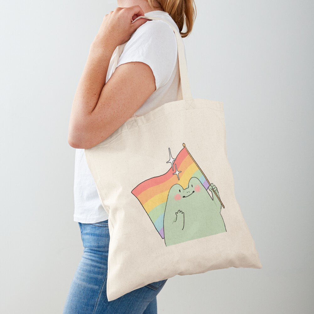 Gay Pride Frog Tote Bag