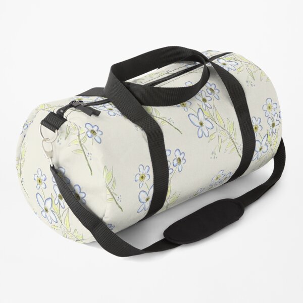 Digital Watercolour Forget-Me-Nots Duffle Bag