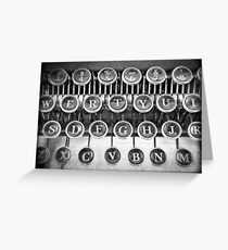Vintage Typewriter Greeting Card