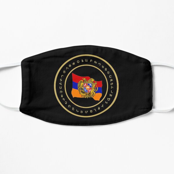 Armenian Flag & Alphabet Հայկական դրոշ և այբուբեն Flat Mask