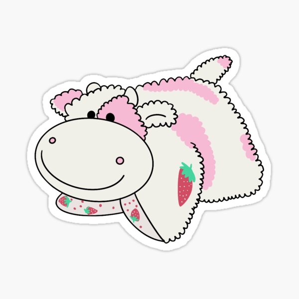 pink cow strawberry pillow pet