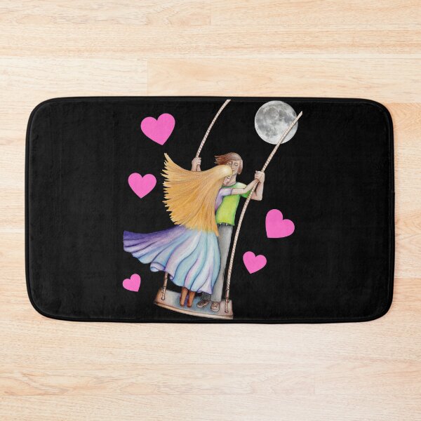 Item preview, Romantic Passionate Couple Swinging High In Moonlit Sky designed and sold by StudioTina.