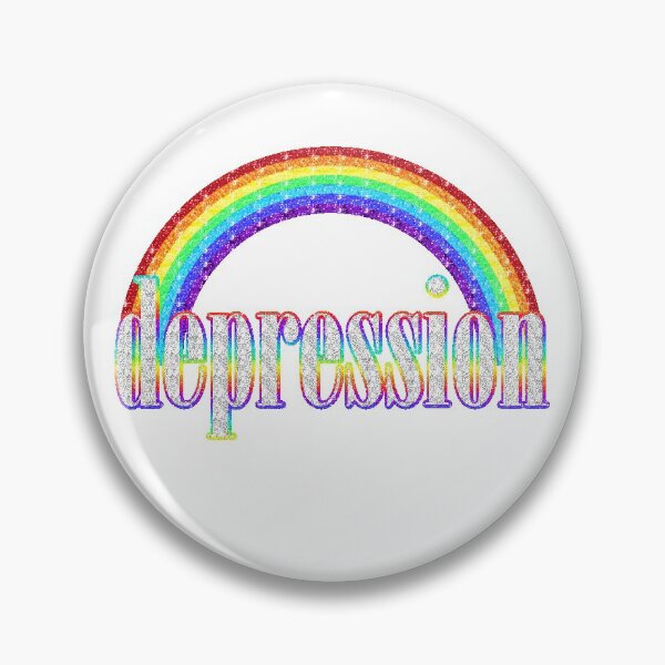 Item preview, depression sparkle rainbow sticker designed and sold by wewo ewo.
