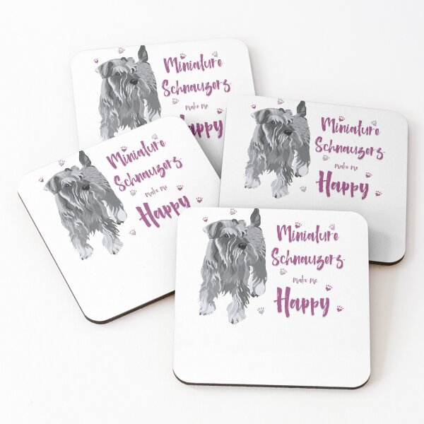 Aperçu de l'œuvre Les schnauzers miniatures me rendent heureux! Surtout pour les amateurs de Mini Schnauzer! créée et vendue par rs-designs.