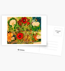 Computerized Collage of Paintings Postcards