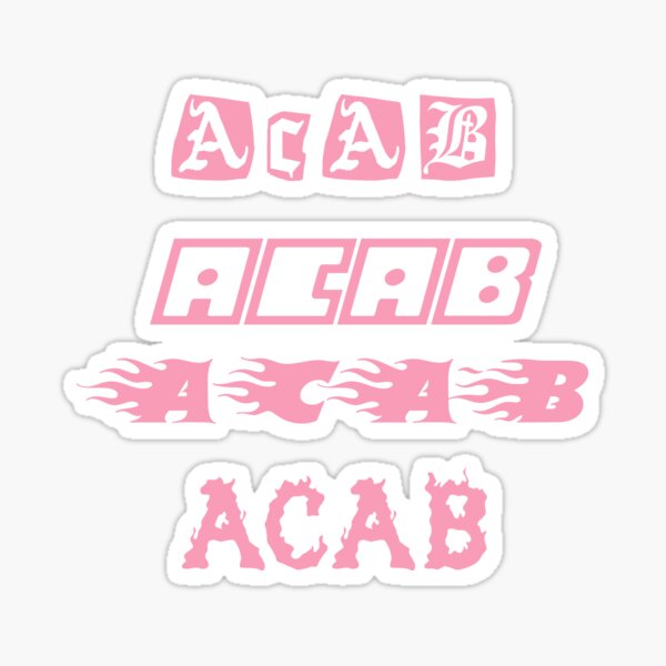 Vista previa del artículo con la obra «Acab rosa pastel», diseñado y vendido por femme McCulley.